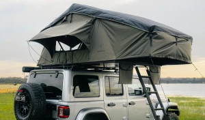 Cross 1200 Soft Shell Rooftop Tent Rear Right Three Quarter View Open IRONMAN 4X4 677d66d0 d193 4a3b 921d fb3673b870eb
