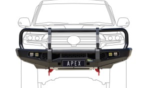 Toyota LandCruiser 200 Series 2015 2022 APEX Bull Bar IRONMAN 4X4